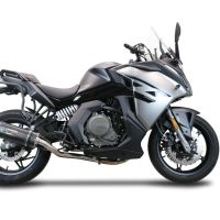 Pot echappement compatible avec Cf Moto 650 Gt 2022-2024, Furore Poppy, Système demi complet homologué,pas légal pour les marchés européens, y compris db killer amovible 