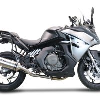 Pot echappement compatible avec Cf Moto 650 Gt 2022-2024, Satinox , Système demi complet homologué,pas légal pour les marchés européens, y compris db killer amovible 