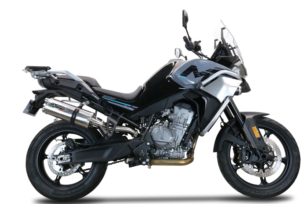 Pot echappement compatible avec Cf Moto 800 Mt Sport 2022-2024, Dual Inox, Échappement légal, homologué,silencieux avec db killer amovible et tuyau de liaison spécifique 