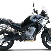 Pot echappement compatible avec Cf Moto 800 Mt Sport 2022-2024, Dual Inox, Échappement légal, homologué,silencieux avec db killer amovible et tuyau de liaison spécifique 