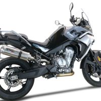 Pot echappement compatible avec Cf Moto 800 Mt Sport 2022-2024, Dual Inox, Échappement légal, homologué,silencieux avec db killer amovible et tuyau de liaison spécifique 