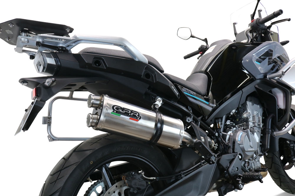 Pot echappement compatible avec Cf Moto 800 Mt Sport 2022-2024, Dual Inox, Échappement légal, homologué,silencieux avec db killer amovible et tuyau de liaison spécifique 