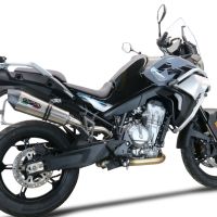 GPR exhaust compatible with  Cf Moto 800 Mt Touring 2022-2024, New Grand Prix Evo Titanium, Slip-on exhaust including removable db killer and link pipe, EPA-compliant 