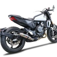 GPR exhaust compatible with  Cf Moto 700 CL-X Adv 2022-2024, Deeptone Inox, Slip-on exhaust including removable db killer and link pipe, EPA-compliant 