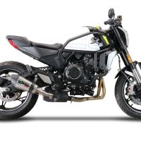 GPR pot echappement compatible avec  Cf Moto 700 CL-X Adv 2022-2024, New Grand Prix Evo Titanium, Échappement légal, homologué,silencieux avec db killer amovible et tuyau de liaison spécifique 