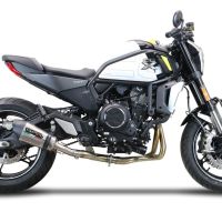 GPR exhaust compatible with  Cf Moto 700 CL-X Heritage  2022-2024, New Grand Prix Evo Titanium, Mid-Full system exhaust including removable db killer 