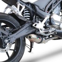 Pot echappement compatible avec Cf Moto 300 NK 2022-2024, Deeptone Inox, Pot échappement complet, non légal pour les pays de l'UE, avec db killer amovible 