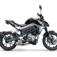 Pot echappement compatible avec Cf Moto 300 NK 2022-2024, M3 Inox , Pot échappement complet, non légal pour les pays de l'UE, avec db killer amovible 