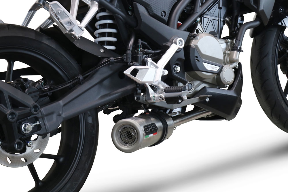 Pot echappement compatible avec Cf Moto 300 NK 2022-2024, M3 Inox , Pot échappement complet, non légal pour les pays de l'UE, avec db killer amovible 
