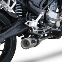 Pot echappement compatible avec Cf Moto 300 NK 2022-2024, M3 Inox , Pot échappement complet, non légal pour les pays de l'UE, avec db killer amovible 