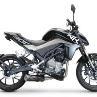 Pot echappement compatible avec Cf Moto 300 NK 2022-2024, M3 Poppy , Pot échappement complet, non légal pour les pays de l'UE, avec db killer amovible 