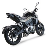 Pot echappement compatible avec Cf Moto 300 NK 2022-2024, M3 Poppy , Pot échappement complet, non légal pour les pays de l'UE, avec db killer amovible 
