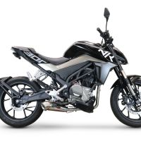 Pot echappement compatible avec Cf Moto 300 NK 2022-2024, Powercone Evo, Pot échappement complet, non légal pour les pays de l'UE, avec db killer amovible 