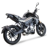 Pot echappement compatible avec Cf Moto 300 NK 2022-2024, Powercone Evo, Pot échappement complet, non légal pour les pays de l'UE, avec db killer amovible 
