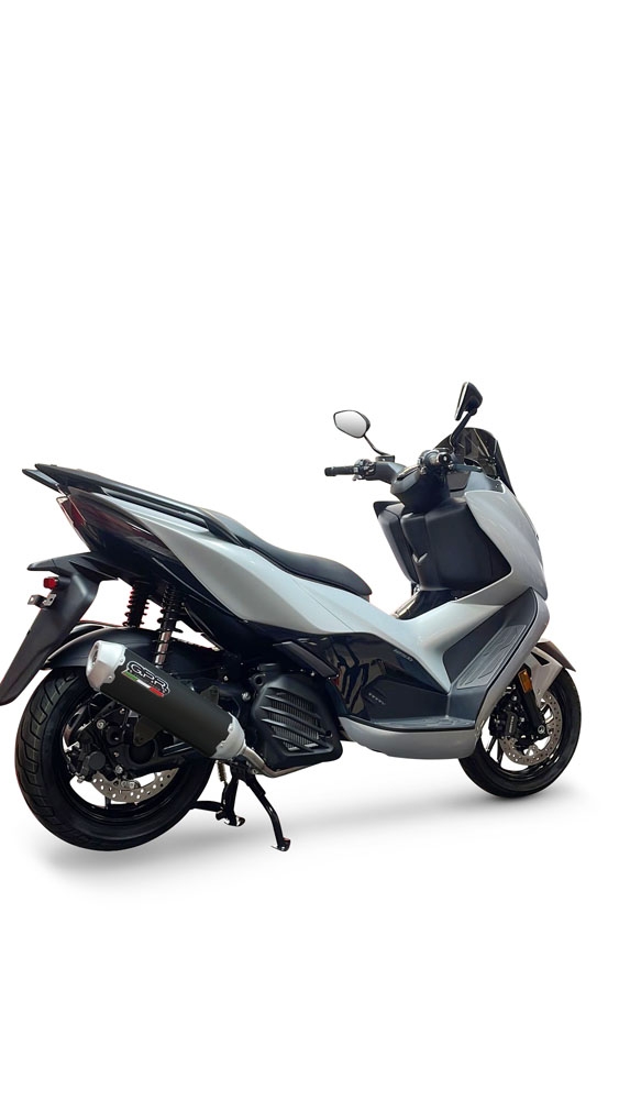 GPR exhaust compatible with  Zontes E 125 2023-2024, Pentascooter, Full system exhaust including removable db killer and catalyst, EPA-compliant 
