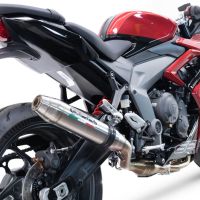Pot echappement compatible avec Triumph Daytona 660 2023-2025, Deeptone Inox, Pot échappement complet, non légal pour les pays de l'UE, avec db killer amovible 