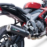 GPR exhaust compatible with  Triumph Daytona 660 2023-2025, M3 Black Titanium, Full system exhaust including removable db killer and catalyst, EPA-compliant 