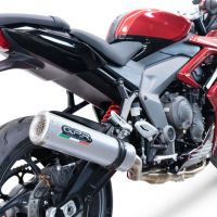 Pot echappement compatible avec Triumph Daytona 660 2023-2025, M3 Inox , Pot échappement complet, non légal pour les pays de l'UE, avec db killer amovible 