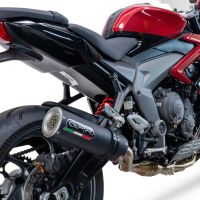 Pot echappement compatible avec Triumph Daytona 660 2023-2025, M3 Black Titanium, Pot échappement complet, non légal pour les pays de l'UE, avec db killer amovible 