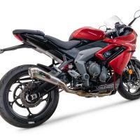 Pot echappement compatible avec Triumph Daytona 660 2023-2025, Powercone Evo, Pot échappement complet, non légal pour les pays de l'UE, avec db killer amovible 