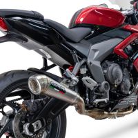 Pot echappement compatible avec Triumph Daytona 660 2023-2025, Powercone Evo, Pot échappement complet, non légal pour les pays de l'UE, avec db killer amovible 