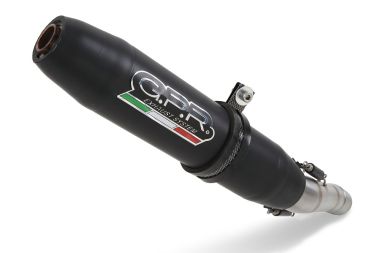 Pot echappement compatible avec Zontes Zt 310 2018-2020, Deeptone Nero, Pot échappement complet, non légal pour les pays de l'UE, avec db killer amovible 