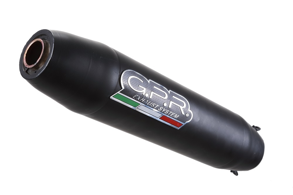 Pot echappement compatible avec Zontes Zt 310 X - T 2018-2020, Deeptone Nero, Pot échappement complet, non légal pour les pays de l'UE, avec db killer amovible 