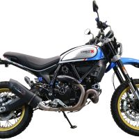 Pot echappement compatible avec Ducati Scrambler 800 Desert Sled -DS Fasthouse 2021-2024, Furore Nero, Pot Echappement homologué pour les marchés non européens 