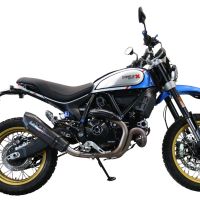 GPR exhaust compatible with  Ducati Scrambler 803 2021-2022, New Grand Prix Evo Poppy, Slip-on exhaust including removable db killer, link pipe and catalyst,  EPA-compliant 