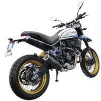 GPR exhaust compatible with  Ducati Scrambler 803 2021-2023, M3 Black Titanium, Slip-on exhaust including removable db killer, link pipe and catalyst,  EPA-compliant 