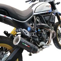 GPR exhaust compatible with  Ducati Scrambler 803 2021-2023, M3 Black Titanium, Slip-on exhaust including removable db killer, link pipe and catalyst,  EPA-compliant 