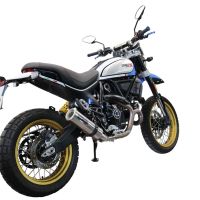 GPR exhaust compatible with  Ducati Scrambler 803 2021-2022, M3 Titanium Natural, Slip-on exhaust including removable db killer, link pipe and catalyst,  EPA-compliant 