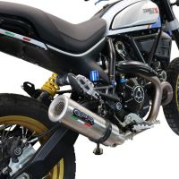 GPR exhaust compatible with  Ducati Scrambler 803 2021-2022, M3 Titanium Natural, Slip-on exhaust including removable db killer, link pipe and catalyst,  EPA-compliant 