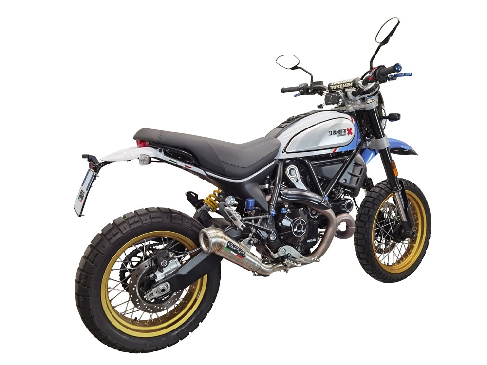 Pot echappement compatible avec Ducati Scrambler 800 Desert Sled -DS Fasthouse 2021-2024, Powercone Evo, Système complet homologué pour les marchés non européens 