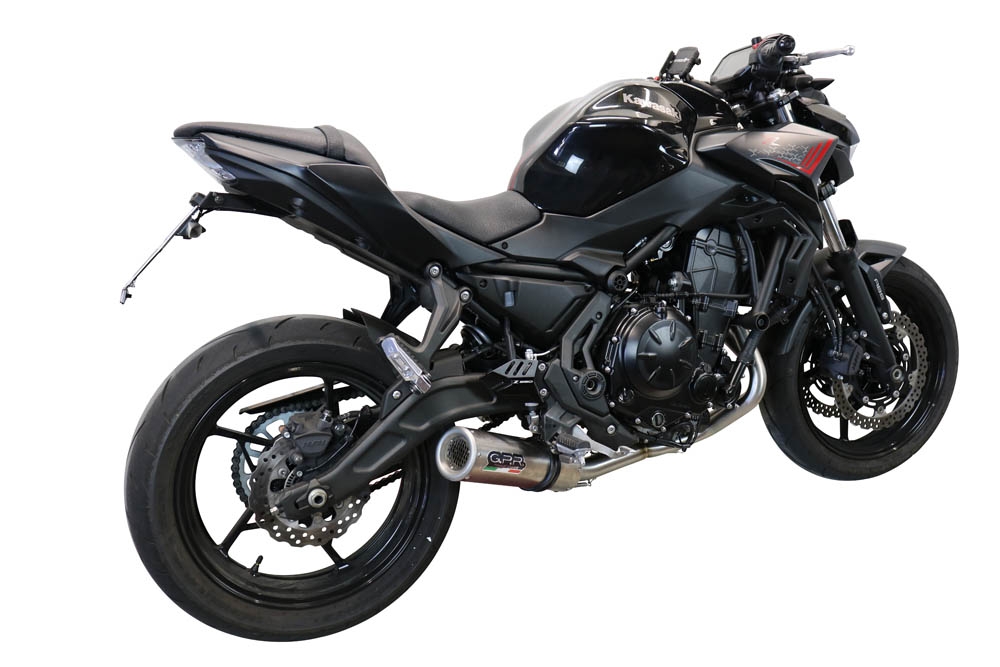Pot echappement compatible avec Kawasaki Z 650 2017-2020, M3 Inox , Pot échappement complet, non légal pour les pays de l'UE, avec db killer amovible 
