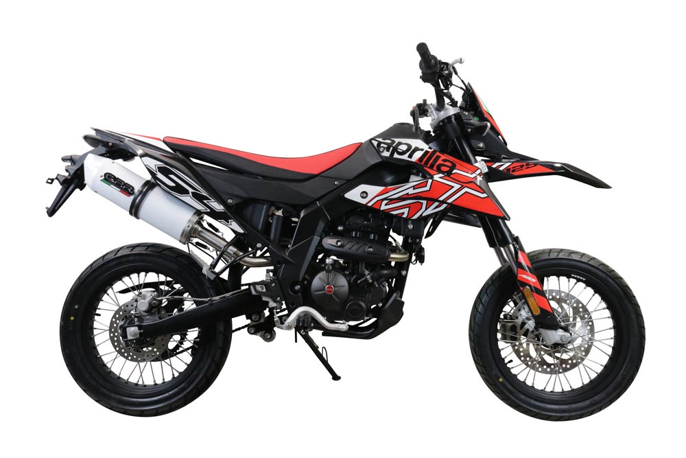 Pot echappement compatible avec Aprilia Sx 125 2021-2024, Albus Evo4, Pot Echappement homologué pour les marchés non européens 