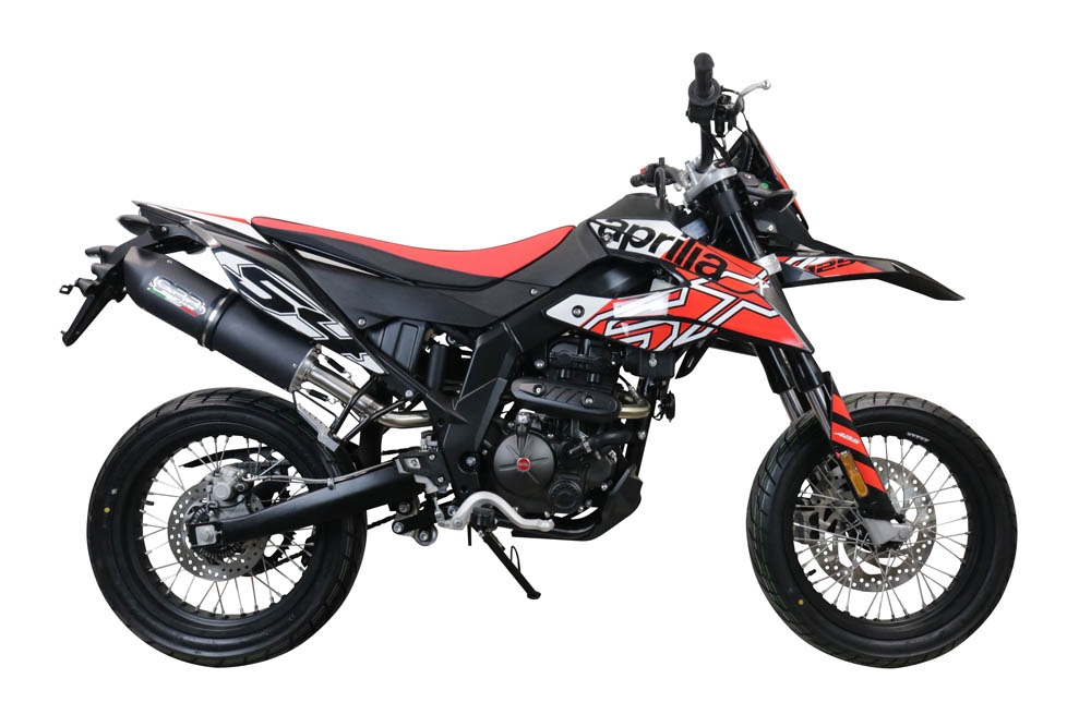 Pot echappement compatible avec Aprilia Rx 125 2021-2024, Furore Evo4 Nero, Pot Echappement homologué pour les marchés non européens 