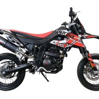 Pot echappement compatible avec Aprilia Rx 125 2021-2024, Furore Evo4 Nero, Pot Echappement homologué pour les marchés non européens 