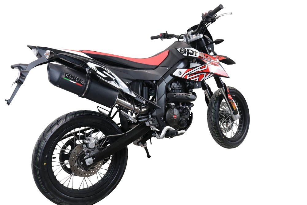 Pot echappement compatible avec Aprilia Rx 125 2021-2024, Furore Evo4 Nero, Pot Echappement homologué pour les marchés non européens 