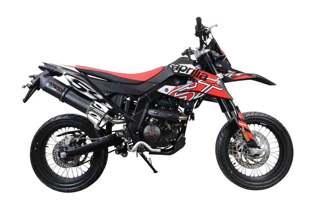 Pot echappement compatible avec Aprilia Rx 125 2021-2024, Furore Evo4 Poppy, Pot Echappement homologué pour les marchés non européens 