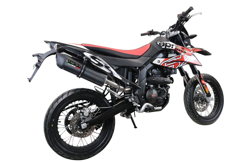 Pot echappement compatible avec Aprilia Rx 125 2021-2024, Furore Evo4 Poppy, Pot Echappement homologué pour les marchés non européens 