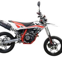 Pot echappement compatible avec Beta RR 125 4T Enduro 2019-2020, Furore Evo4 Nero, Pot Echappement homologué pour les marchés non européens 
