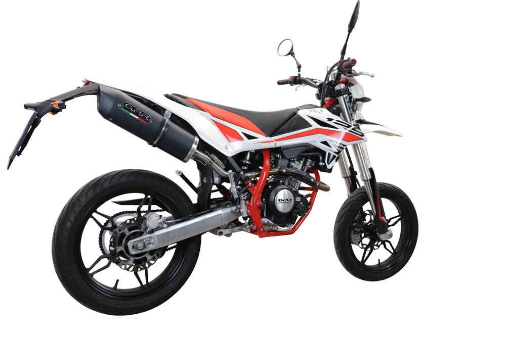 Pot echappement compatible avec Beta RR 125 4T Enduro 2019-2020, Furore Evo4 Nero, Pot Echappement homologué pour les marchés non européens 