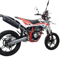 Pot echappement compatible avec Beta RR 125 4T Enduro 2019-2020, Furore Evo4 Nero, Pot Echappement homologué pour les marchés non européens 