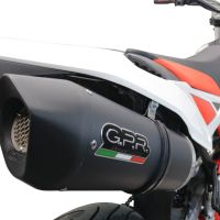 Pot echappement compatible avec Beta RR 125 4T Enduro 2019-2020, Furore Evo4 Nero, Pot Echappement homologué pour les marchés non européens 