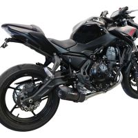Pot echappement compatible avec Kawasaki Z 650 2017-2020, Furore Evo4 Nero, Pot échappement complet, non légal pour les pays de l'UE, avec db killer amovible 