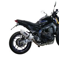 Pot echappement compatible avec Yamaha Mt-09 2021-2023, Albus Evo4, Pot échappement complet, non légal pour les pays de l'UE, avec db killer amovible 