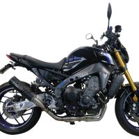 Pot echappement compatible avec Yamaha Mt-09 2021-2023, M3 Black Titanium, Pot échappement complet, non légal pour les pays de l'UE, avec db killer amovible 