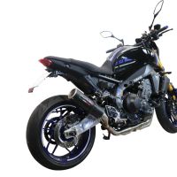 Pot echappement compatible avec Yamaha Mt-09 2021-2023, M3 Black Titanium, Pot échappement complet, non légal pour les pays de l'UE, avec db killer amovible 
