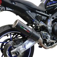 Pot echappement compatible avec Yamaha Mt-09 2021-2023, M3 Black Titanium, Pot échappement complet, non légal pour les pays de l'UE, avec db killer amovible 